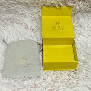Kendra Scott Jewelry Box Dust Bag Yellow Magnetic‎ Gift Packaging Logo Empty box
